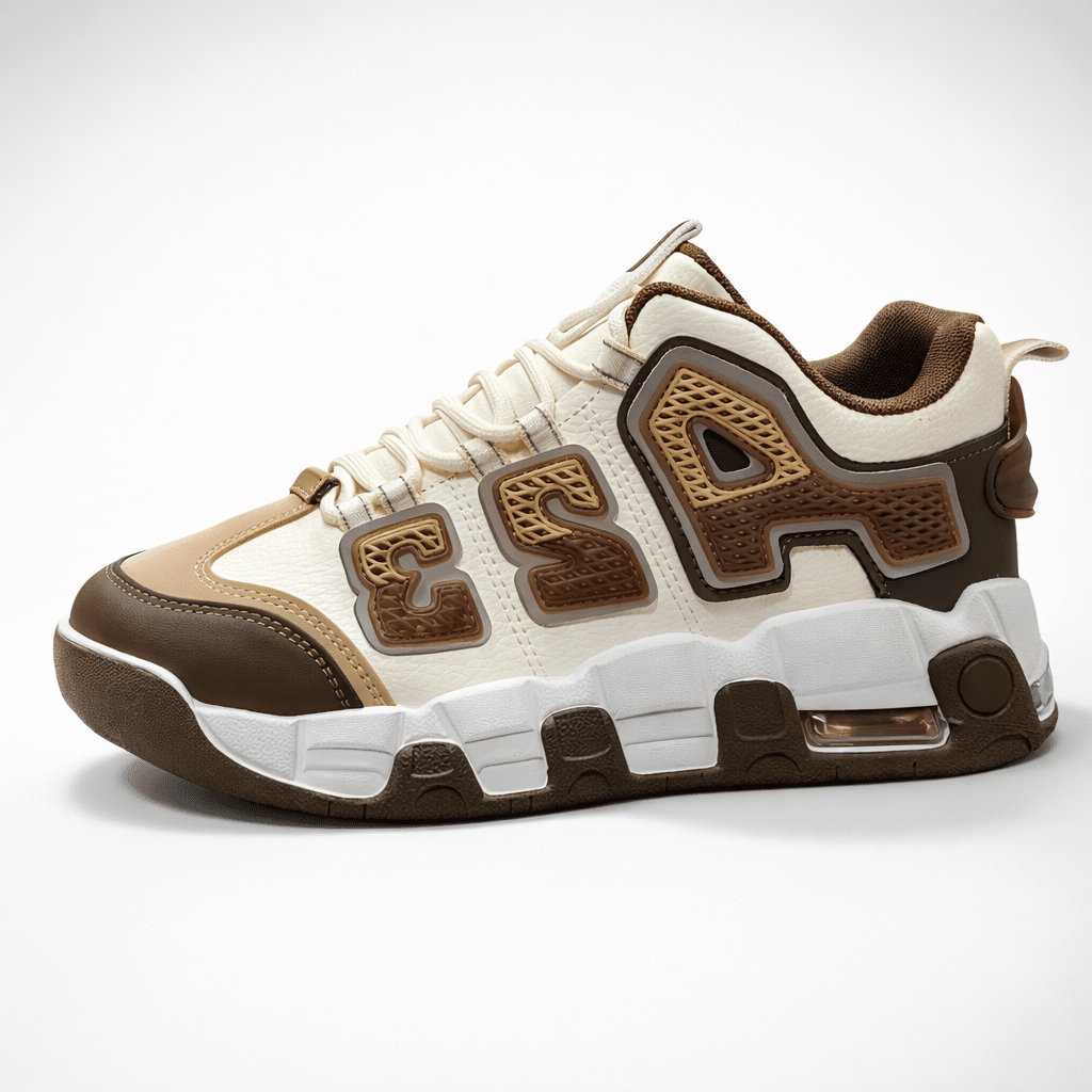 Premium A23 white brown shoe