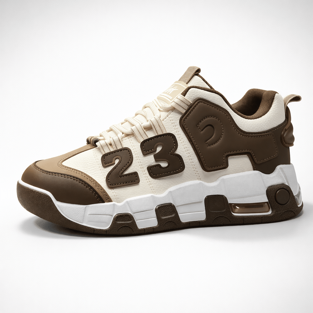 Premium A23 white brown shoe - Image 4