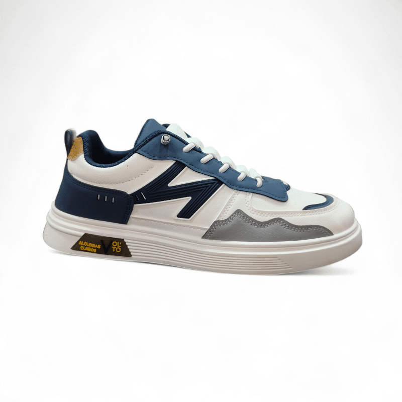 China white brown and blue shoe